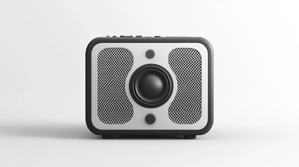 Obraz premium Portable Wireless Audio Speaker Device with Microphone for Music Entertainment