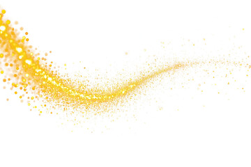 Gold glitter wave stardust trail shimmering path of golden Light png clipart transparent