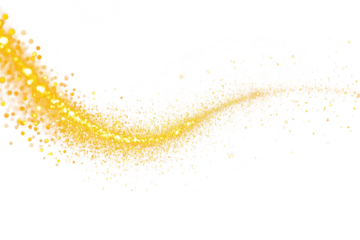 Gold glitter wave stardust trail shimmering path of golden Light png clipart transparent