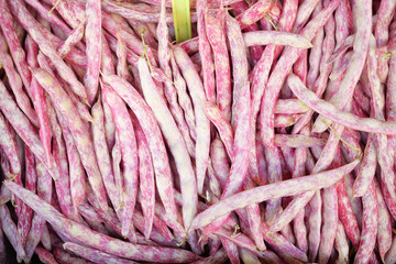 These arranged purplestriped green beans are visually stunning and tasty