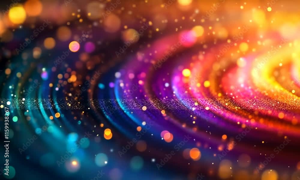 Poster a vibrant swirl of colors and light, creating a dreamy abstract effect.