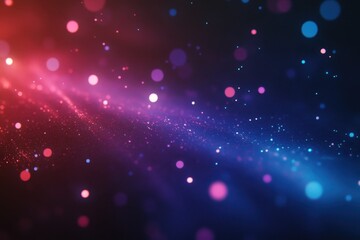 Abstract red and blue glowing particles background. (1)