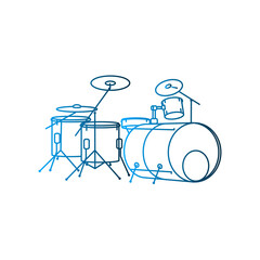 Drum set icon template