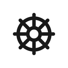 Obraz premium Dharma Wheel. Buddhism Flat Icon. 