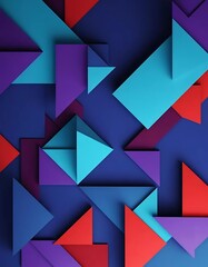 Abstract Geometric Shapes Colorful Design