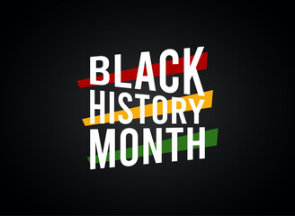 Vector illustration of Black History Month design. February. Poster, banner, card, background. Gradient background.