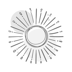 Hand drawn fireworks on abstract background.