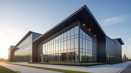 Modern Architectural Masterpiece with Glass Facade &ndash; Contemporary Building Design, Innovative Architecture, Futuristic Structure, Sustainable Construction, Urban Development, Cutting-Edge Commercial S