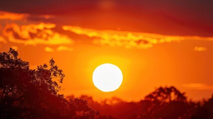 Fototapeta premium Tranquil Evening Glow. Capturing the beauty of a serene natural landscape