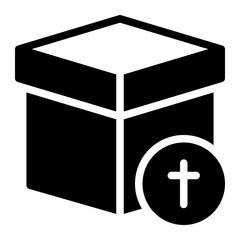 Obraz premium christianism glyph icon
