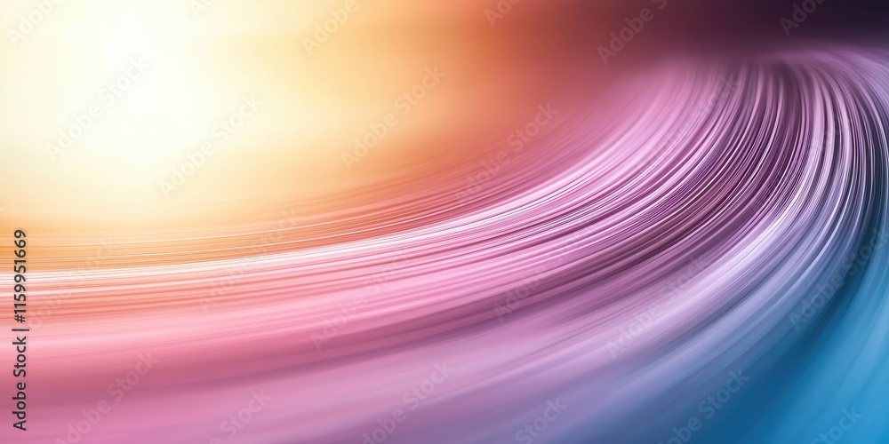 Aufkleber a colorful, abstract swirl of light with a soft gradient, evoking a sense of motion and tranquility.