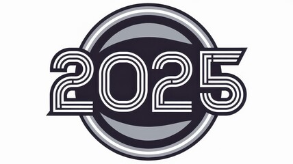 A sleek and innovative vector design element for 2025, featuring a modern and creative concept. Perfect for branding, logos, banners, and visual projects.