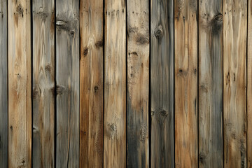 Naklejka premium Weathered Wooden Plank Wall with Natural Texture : Generative AI