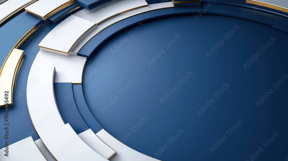 Poster dynamic circular design elements abstract background digital art minimalist style aesthetic viewpoin