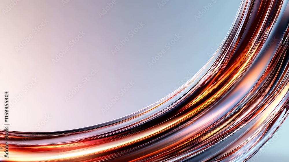 Poster flowing abstract design elements modern studio digital artwork sleek environment close-up view conte