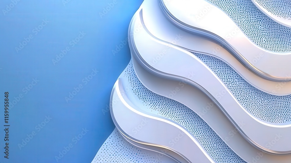 Poster creating dynamic wave patterns digital art blue background abstract design close-up visual concept