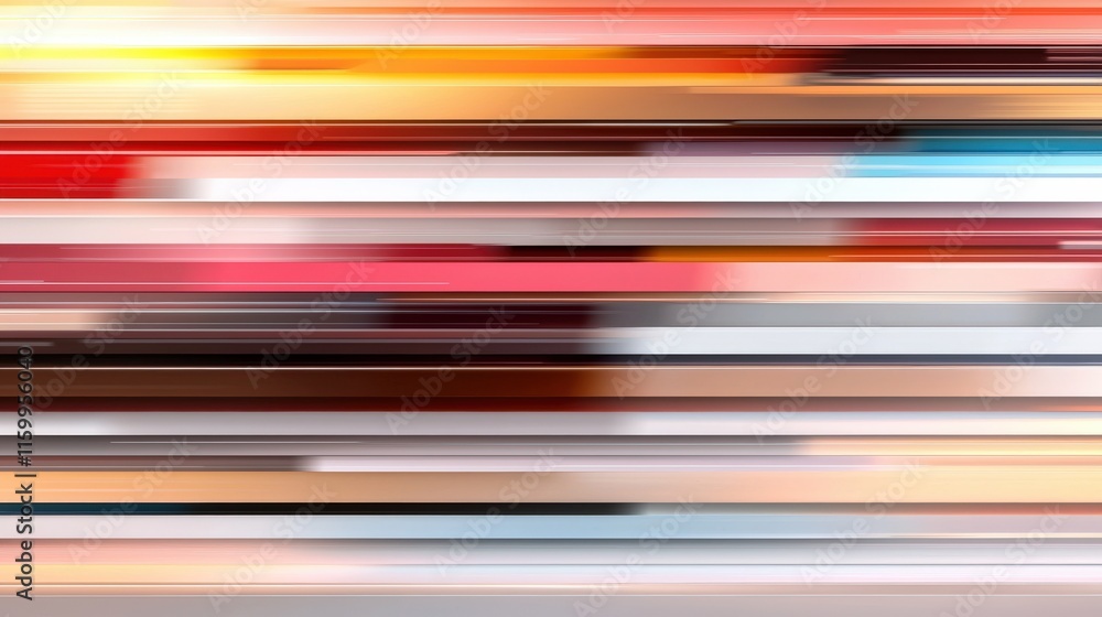 Poster dynamic motion blur abstract pattern digital art modern design vibrant colors creative perspective v