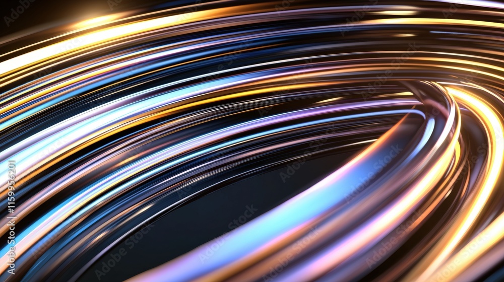 Poster dynamic light trails event abstract art digital design modern environment close-up viewpoint