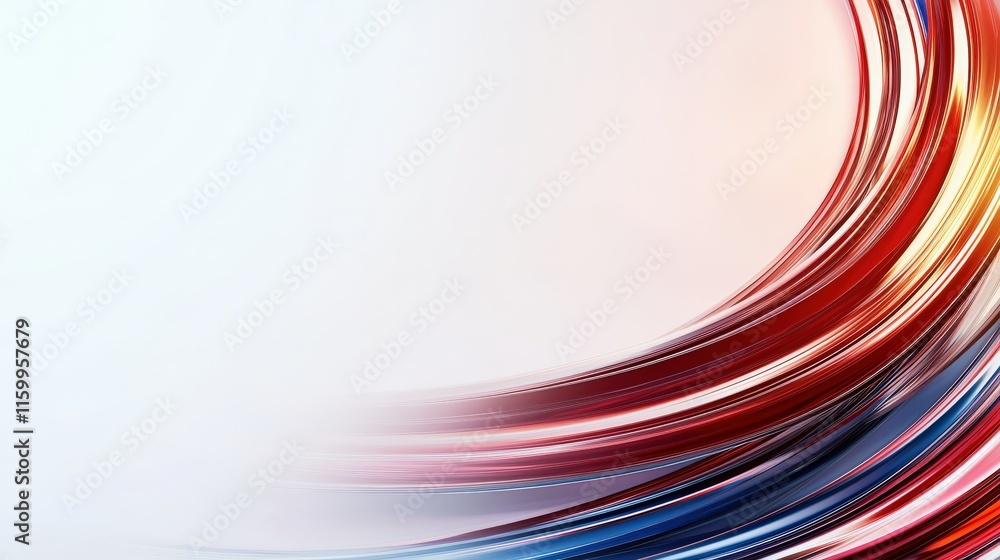 Poster dynamic abstract waves digital art modern design colorful background