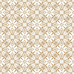 Golden luxury seamless vector pattern. Arabic Islamic Gold elegant floral or flower retro tile pattern for Wedding invitation card