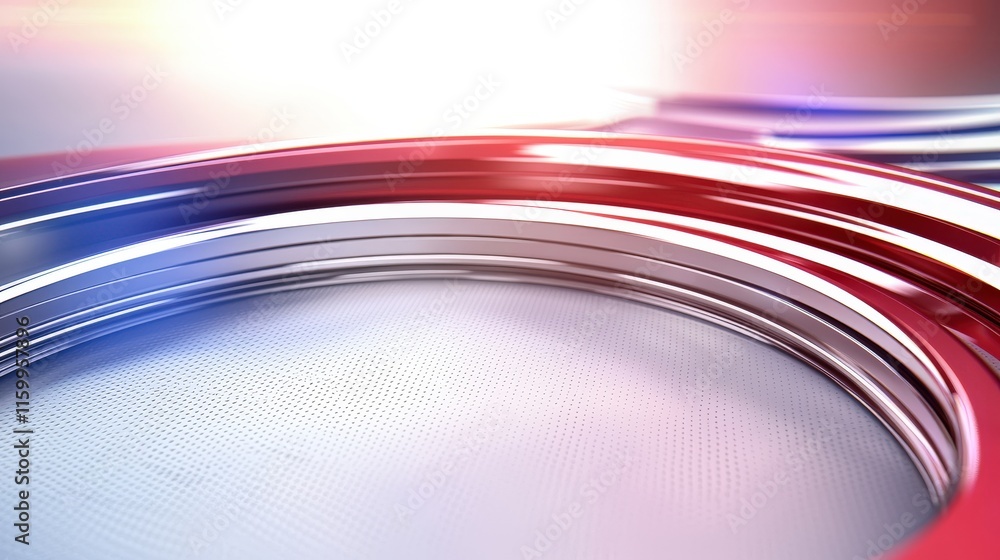 Poster dynamic red and silver motion graphics studio digital art abstract close-up