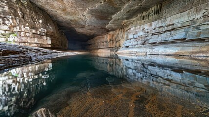 Serene River Flow. Capturing the essence of a peaceful river landscape