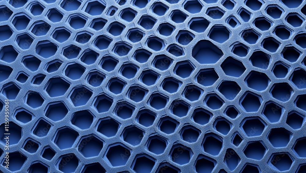 Poster abstract blue geometric pattern, textured surface, 3d render.