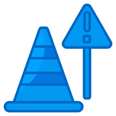 Safety Cone  Icon Element For Design