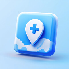 Obraz premium Medical location guide icon