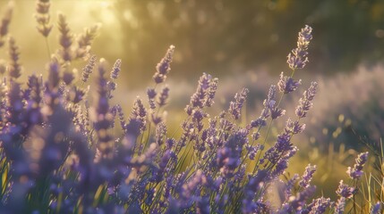 Obraz premium Serene Purple Meadow. Nature's Beauty concept