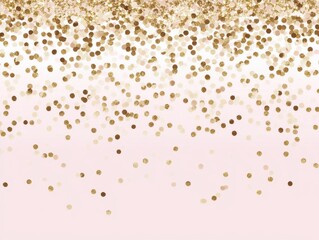 Elegant Pink and Gold Confetti Background: Festive Sparkle Design for Celebration