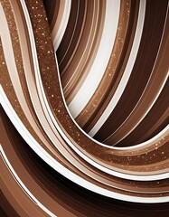 Abstract swirling brown and white glittering pattern
