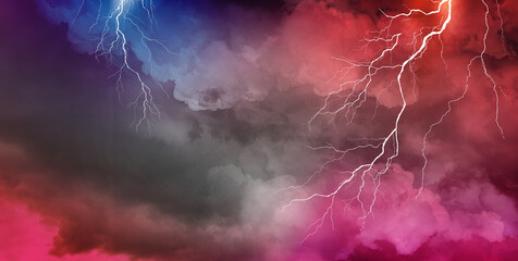 Lightning, thunder cloud dark cloudy sky