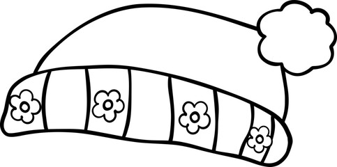 Groovy Winter beannie Coloring Image