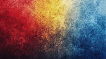 Fototapeta premium Abstract red, yellow, blue watercolor texture background.