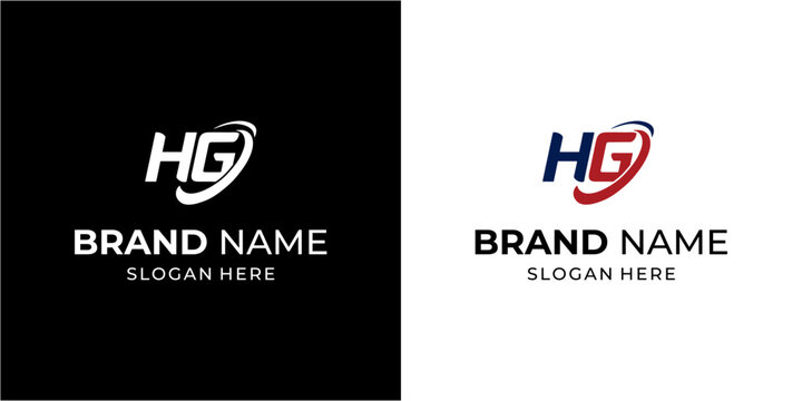Creative Abstract HG Letter Logo,Illustration,Design Inspiration,Vector,Icon