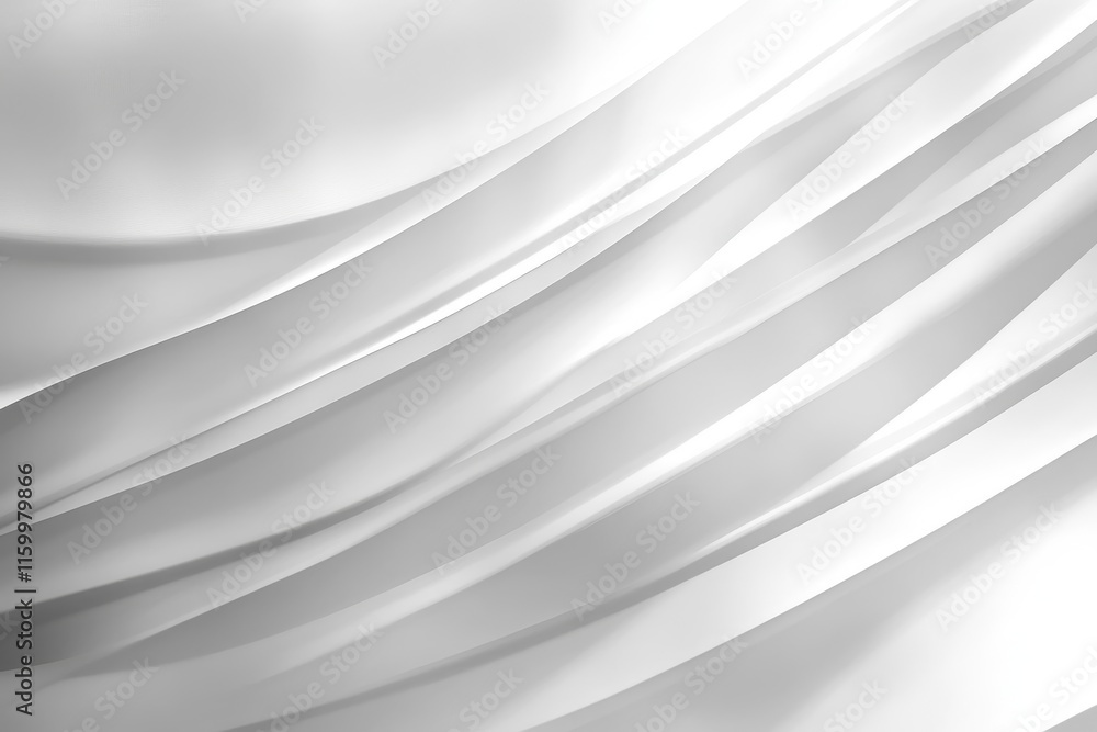 Poster abstract grayscale flowing fabric waves background.