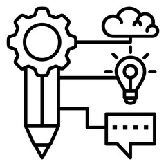 Career advancement icon style black line