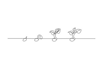 Growth plant continous single line art drawing which plays an important role in improvement
of the invironment and protecting biodiversity