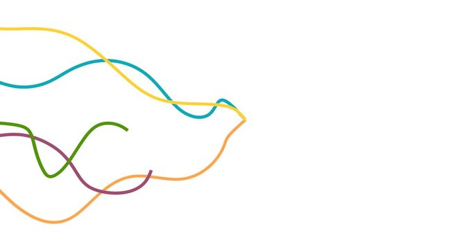 Process of solving, unleashing problems animation. Convert a complex problem to a simple business solution. Chaotic lines and doodles. Brainstorming video.