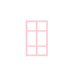 Pink window icon isolated on white background