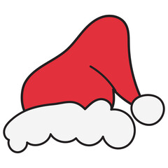 doodle santa claus hat