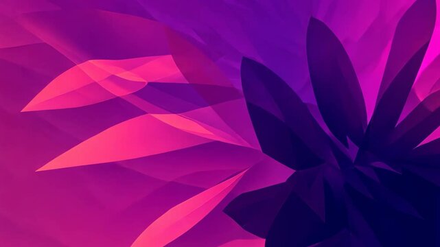 Vibrant abstract design with bold colors and sharp shapes showcasing a modern aesthetic in striking purple tones