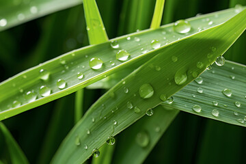 water drops on a leaf