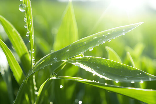 grass with dew drops