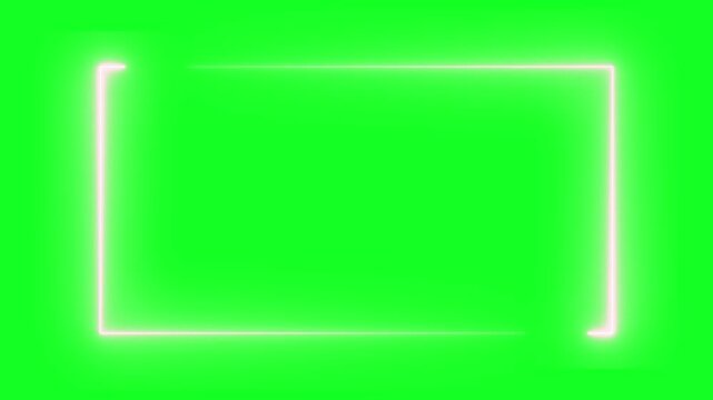 Seamless loop neon light rectangle frame green screen, Animation of glowing neon rectangles abstract background.
Abstract neon rectangle frame animation. Neon Rectangle Border.