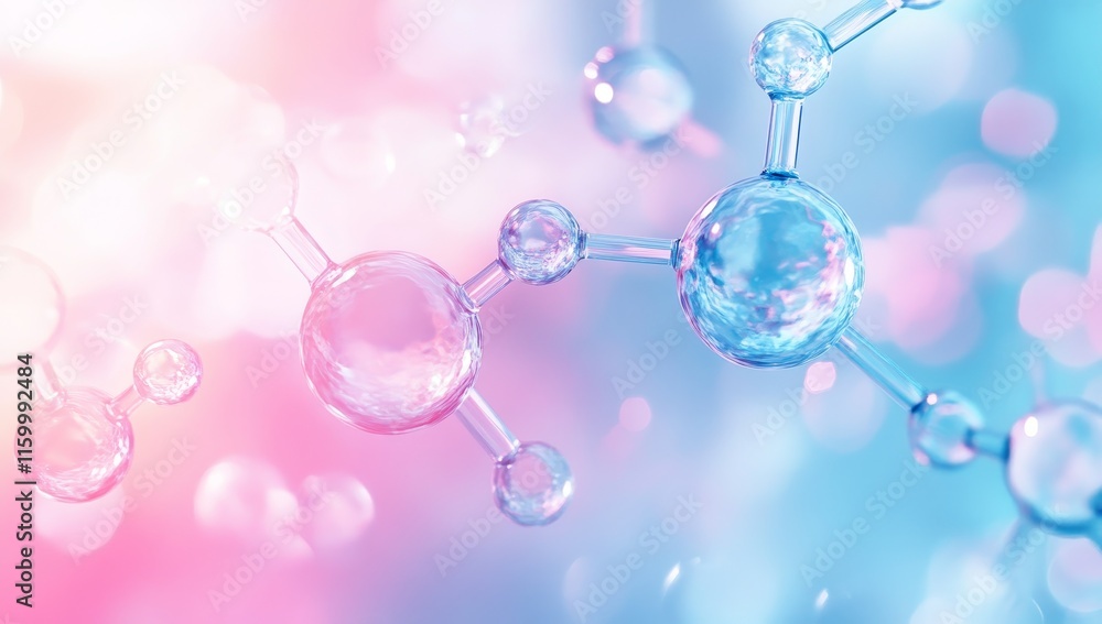 Poster abstract 3d rendering of molecules.