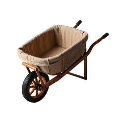 old rusty wheelbarrow isolated