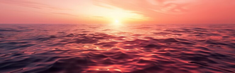 Obraz premium Sunset Reflection on a Water Surface. Nature's Tranquil Beauty concept