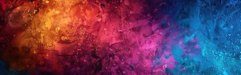 Vibrant Cosmos. Abstract art paint splatters in shades of purple and pink